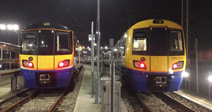 Overnight train cleaning at Wembley Depot