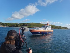 Fionn filming Pilot Boat Arrow