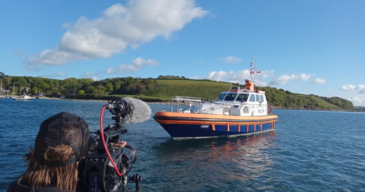 Fionn filming Pilot Boat Arrow