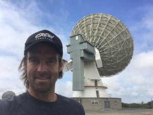 Fionn filming at Goonhilly