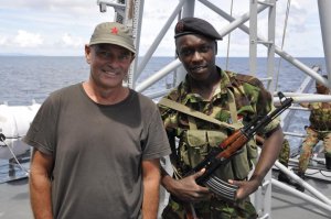 John on location filming Somali Pirates