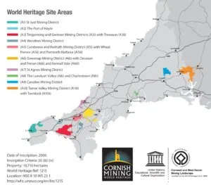 Location of Mining Heritage Sites